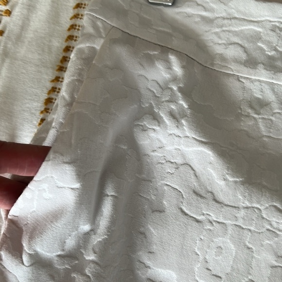 SoCa St. John Bright White Textured Straight
Leg Pants. - Picture 9 of 13